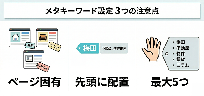 メタキーワードを記述する時の注意点