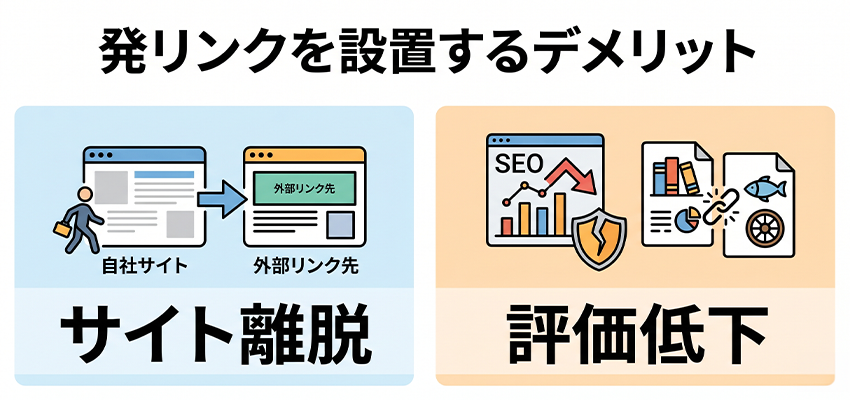 発リンクを設置するデメリット