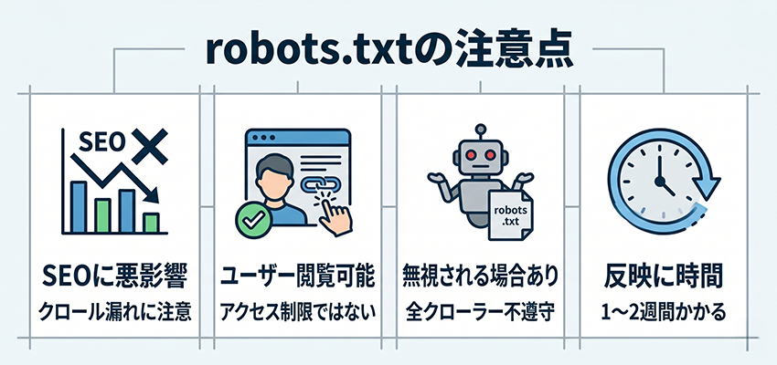 robots.txtを設置する時の注意すべき点