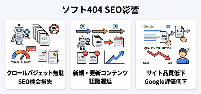 ソフト404が与えるSEOへの影響