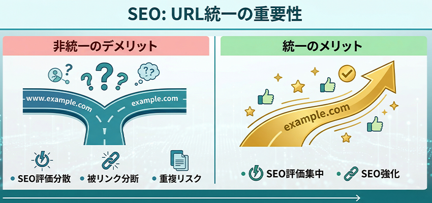 SEOではwwwのあり・なしを統一することが重要