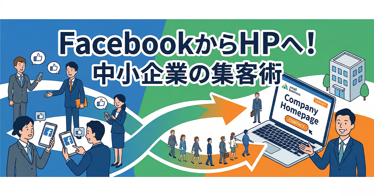 Facebookからホームページへ！中小企業の集客術
