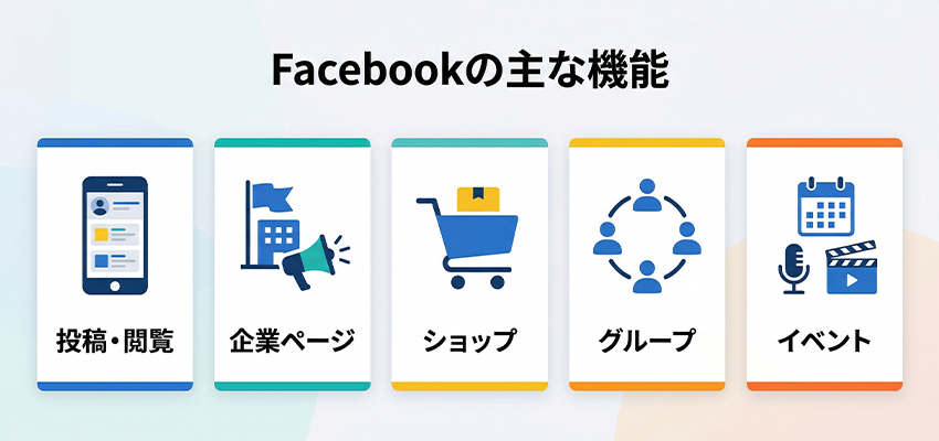 Facebookの主な機能