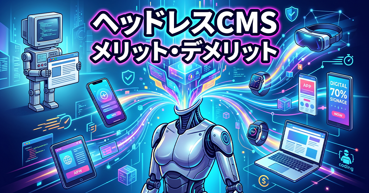ヘッドレスCMS！メリット・デメリット