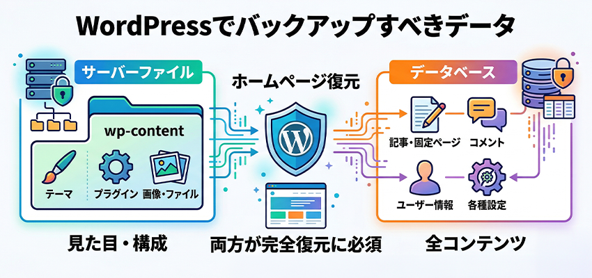 WordPressでバックアップすべきデータ