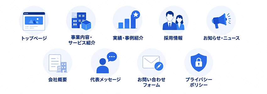 コーポレートサイトに必要なコンテンツ