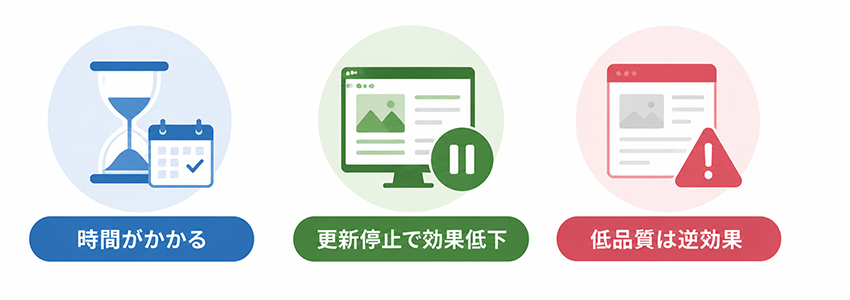 オウンドメディアを運営するときの注意点