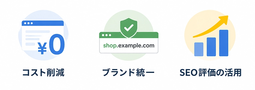 サブドメインのメリット