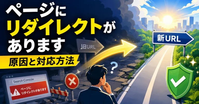 サーチコンソール「ページにリダイレクトがあります」の原因と対応方法