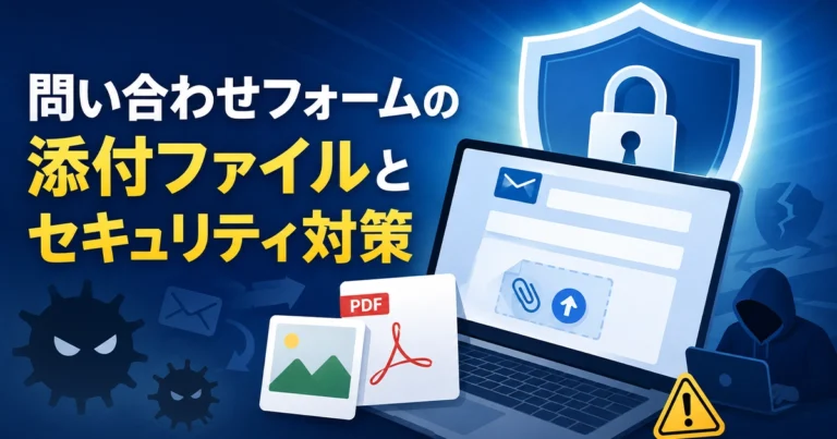 問い合わせフォームに添付ファイルをつける方法とセキュリティ対策