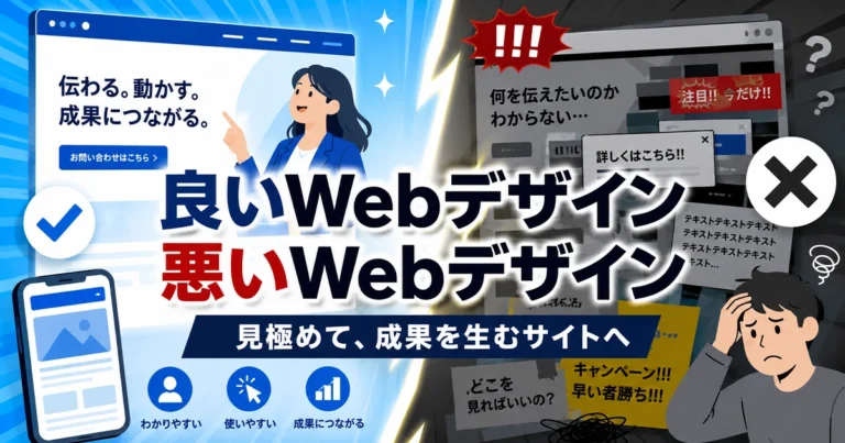 良いWebデザイン・悪いWebデザインとは？判断基準を解説