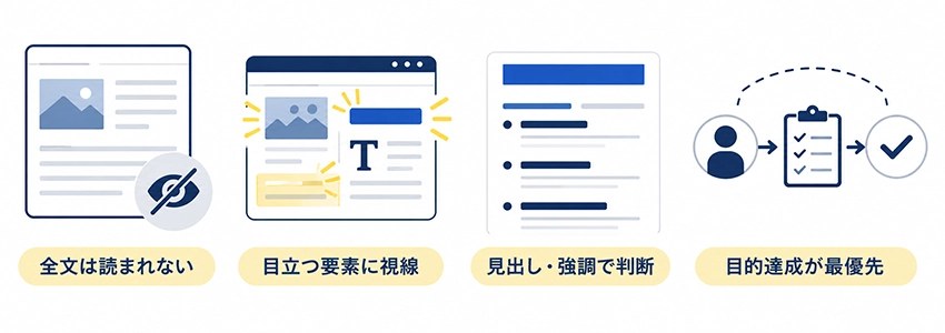 ユーザーはホームページのテキストをどう見ているのか