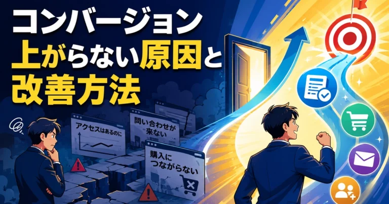 ホームページのコンバージョンとは?上がらない原因や改善方法を解説