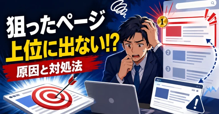 SEOで意図と違うページが上位表示される原因と対処法