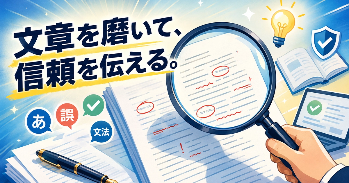文章を磨いて信頼を伝える