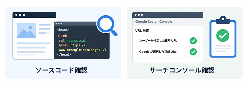 canonicalタグの確認方法
