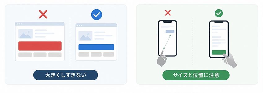 フィッツの法則をWebデザインに取り入れる時の注意点