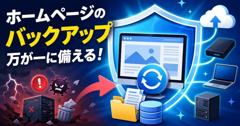 ホームページのバックアップ方法！保存すべきデータの種類と手順を解説