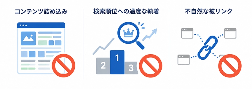 トップページのSEO対策でやってはいけないこと
