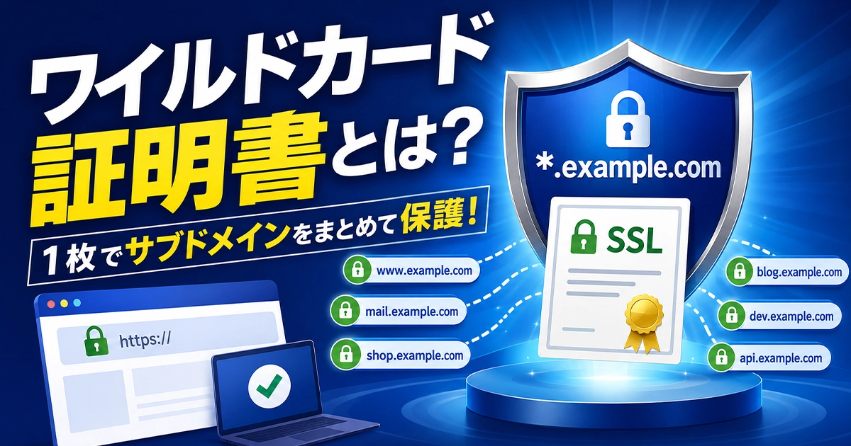ワイルドカード証明書とは?1枚でサブドメインをまとめて保護