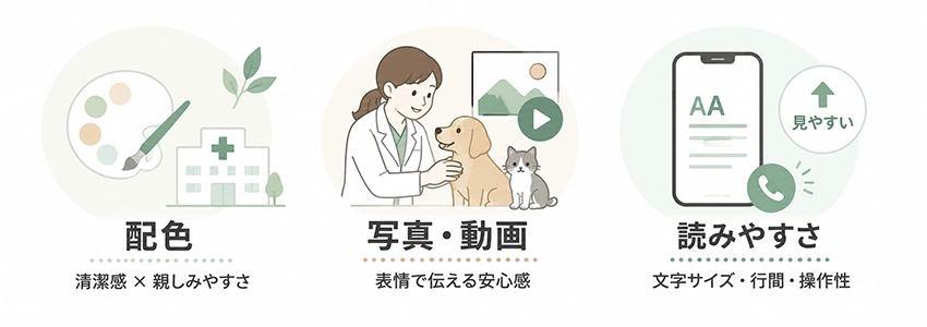 動物病院のホームページデザインで意識すること