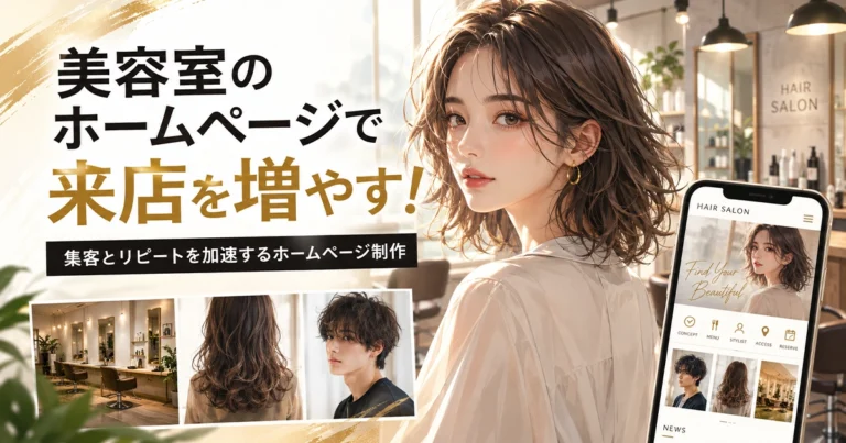 美容室・ヘアサロンのホームページ制作法！来店を増やす作り方