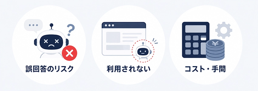 ホームページにチャットボットを導入するデメリット