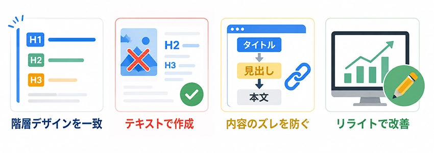 見出しを作成する際の注意点