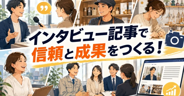 インタビュー記事の書き方と活用法！ホームページの成果に活かすコツ