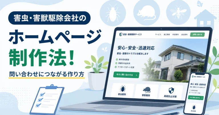 害虫・害獣駆除会社のホームページ制作法！問い合わせにつながる作り方