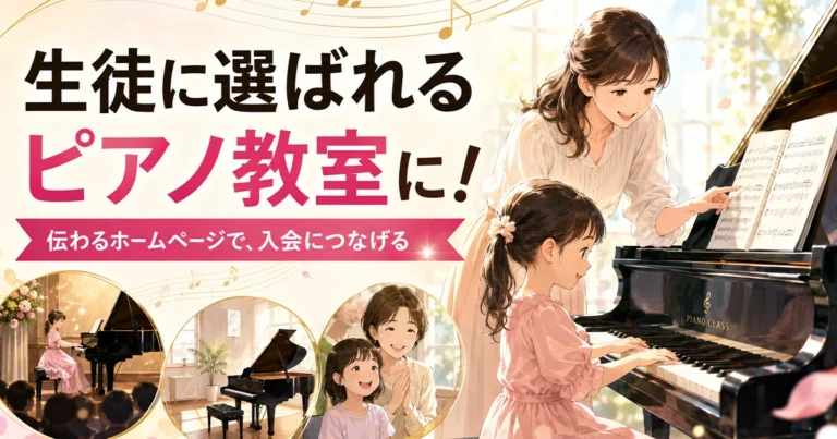 ピアノ教室のホームページ制作法！生徒に選ばれるホームページの作り方
