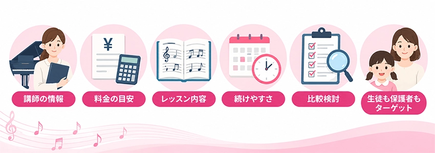 ピアノ教室がホームページ制作前に知っておきたいポイント
