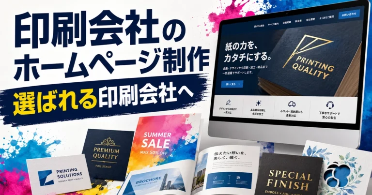 印刷会社のホームページ制作法！他社と差がつくホームページの作り方