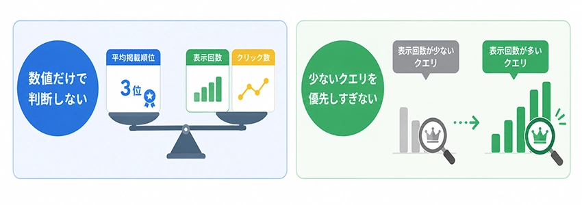 SEOで平均掲載順位を利用する時の注意点