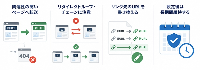 301リダイレクトを実施する際の注意点