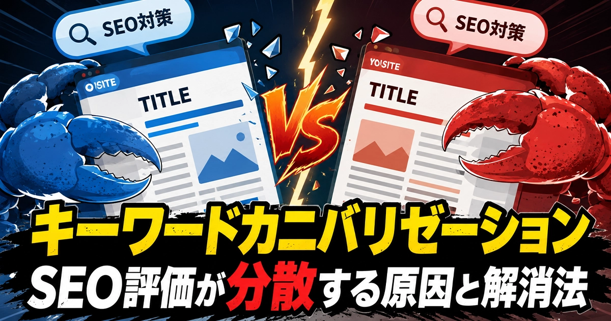 キーワードカニバリゼーション!SEO評価が分散する原因と解消法
