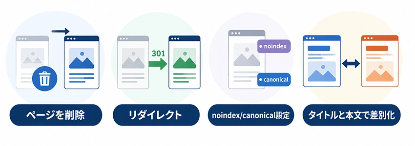 キーワードカニバリゼーションの解消法