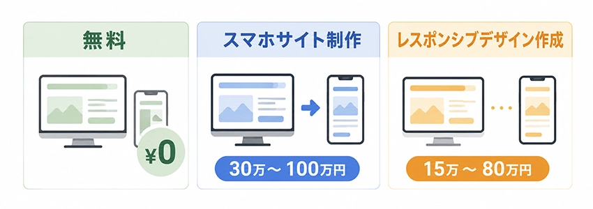 ホームページのスマホ対応にかかる費用相場