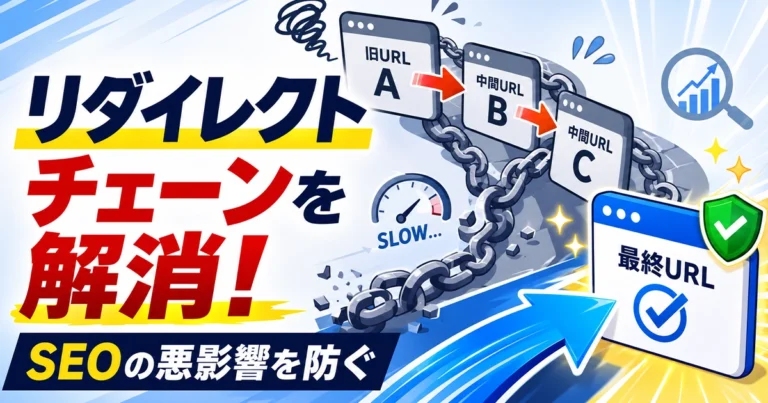 リダイレクトチェーンとは?SEOへの影響と確認・解消方法を解説