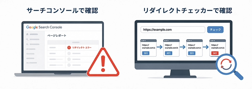 リダイレクトループの発見方法