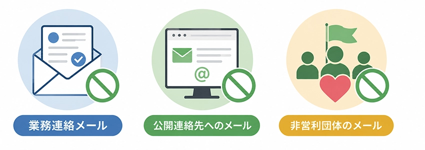 特定電子メール法が適用されないメールの種類