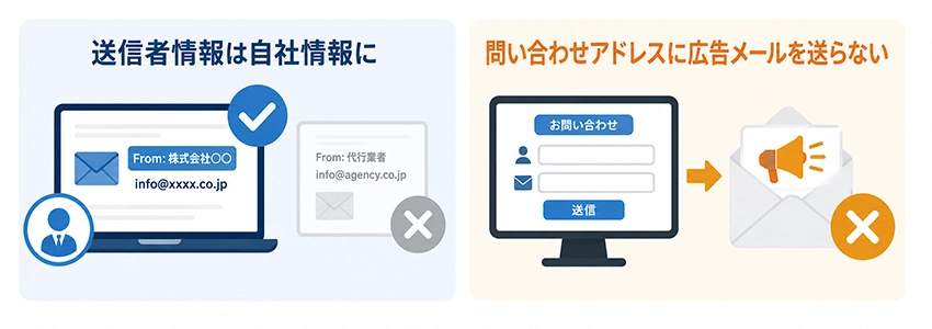 特定電子メール法に違反しないための注意点