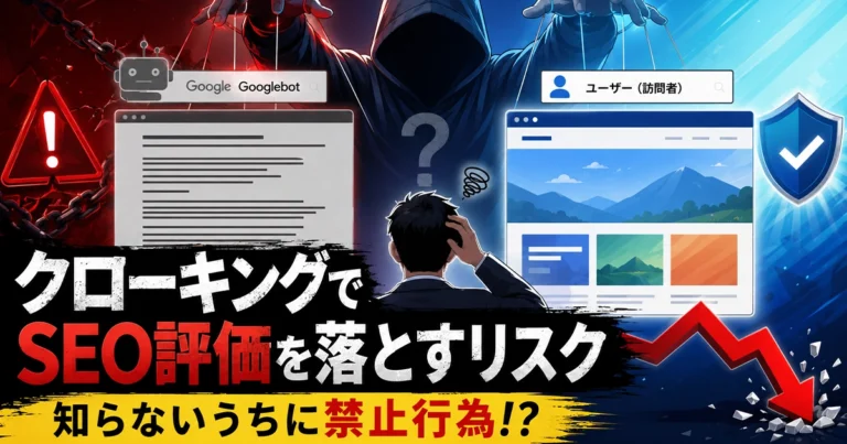 クローキングとは？意味とSEOに与える影響、確認方法を解説