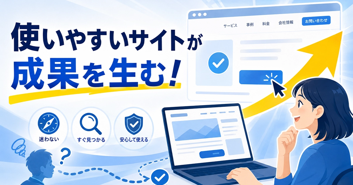 使いやすいサイトが成果を生む