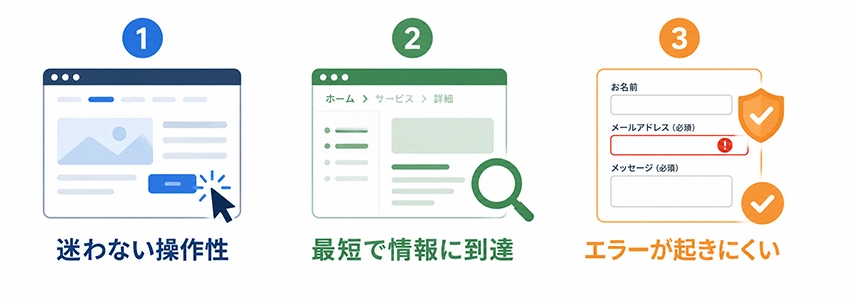 ユーザビリティの高いホームページに共通する特徴