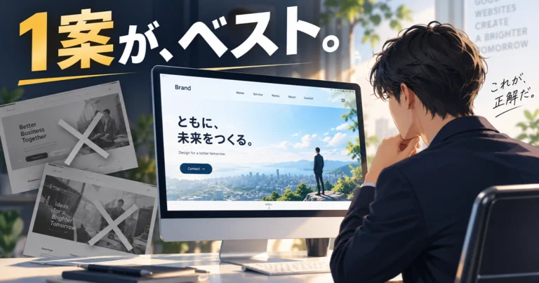 ホームページ制作のデザイン提案は1案がベスト!その理由を解説