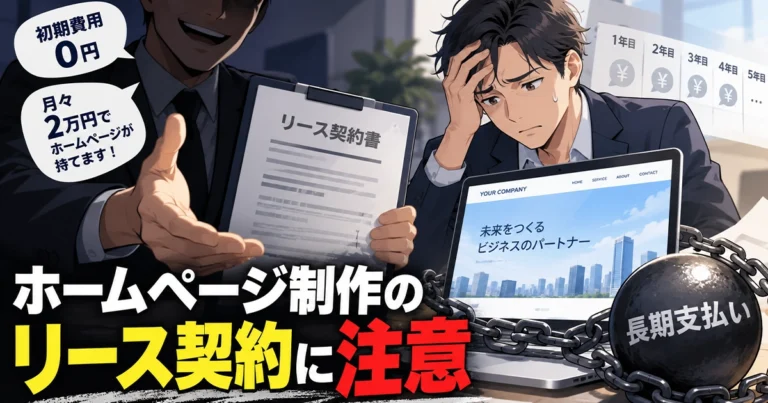 ホームページ制作のリース契約とは?危険性や契約した時の対処法