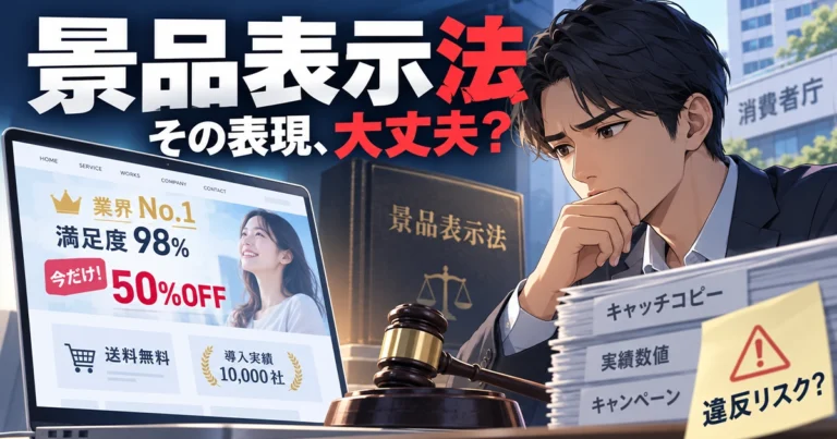景品表示法とは?誇大・虚偽を防ぐホームページ制作・運用のポイント
