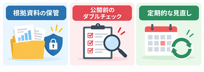 ホームページで景品表示法の抵触を防ぐためのポイント