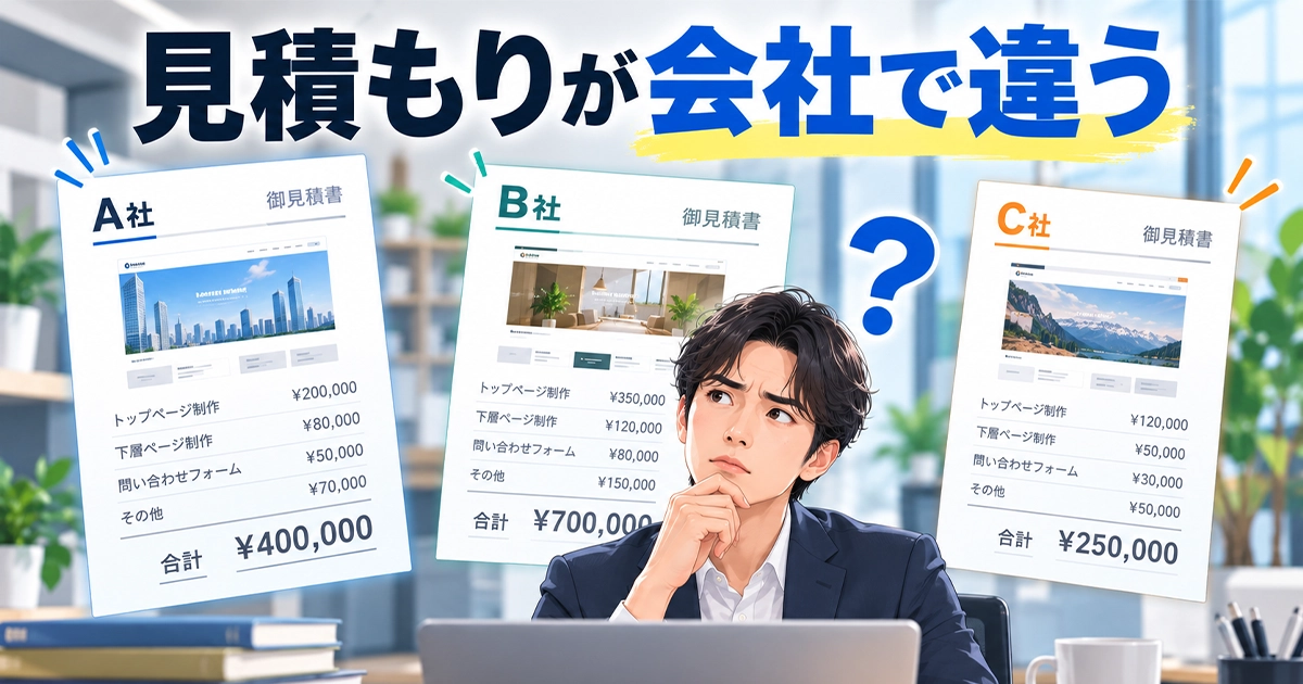 見積もりが会社で違う？